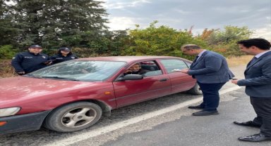 Bahşılı Kaymakamı Bilgiç, yol kontrolüne katıldı