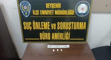 Beyşehir'de uyuşturucu şüphelisi gözaltına alındı