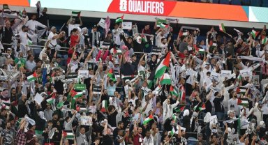 Filistin-Avustralya maçına, destek mesajları damga vurdu