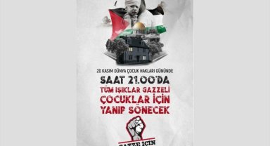 Filistin'deki çocuklar için saat 21.00'de ışıklar yanıp sönecek