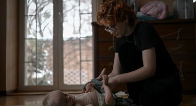 Harkiv'de savaş nedeniyle kimsesiz kalan hasta ve engelli çocukların koruyucu annesi Mariya