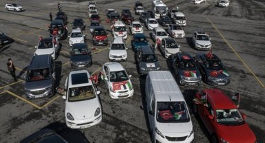 İHH'nın "Filistin İçin Özgürlük Konvoyu" İncirlik Üssü'ne gitmek için İstanbul'dan yola çıktı