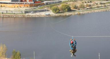İncesu Zipline’de denemeler başladı