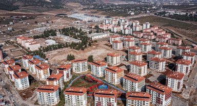 İslahiye'deki deprem konutları havadan görüntülendi