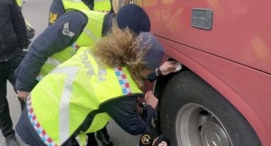 İstanbul'da ticari araçlara yönelik kış lastiği denetimi yapıldı 