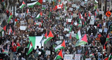 Kanada'da Filistin'e destek gösterisi düzenlendi