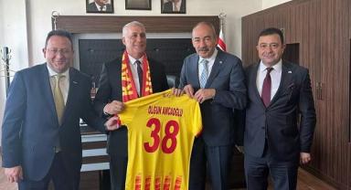 Kayseri heyetinden KKTC Ekonomi ve Enerji Bakanı Olgun Amcaoğlu’na ziyaret