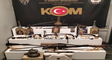 Kayseri'de tarihi eser operasyonunda 106 obje ele geçirildi