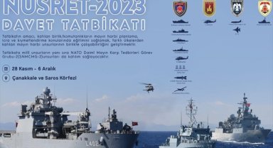 "Nusret-2023 Davet Tatbikatı" Çanakkale ve Saros Körfezi'nde başladı