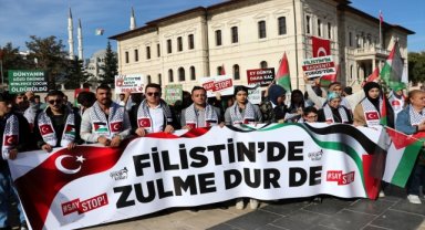 Sivas, Niğde, Kırşehir, Nevşehir ve Kırıkkale'de İsrail'in Filistin'e saldırıları kınandı