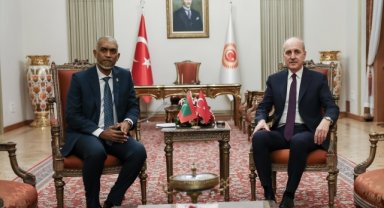 TBMM Başkanı Kurtulmuş, Maldivler Cumhurbaşkanı Muizzu ile görüştü
