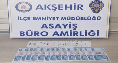 Akşehir'de kumar oynarken yakalanan 6 kişiye para cezası kesildi