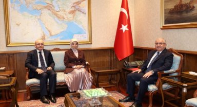 Bakanlar Göktaş ve Şimşek'ten, Milli Savunma Bakanı Güler'e taziye ziyareti