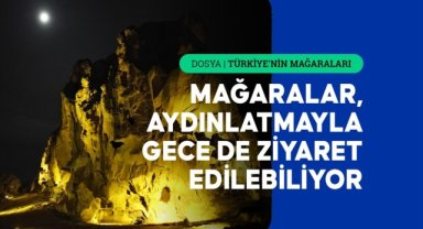 Frigya'daki "3 bin yıllık" mağaralar yapılan ışıklandırmayla akşam da gezilebiliyor