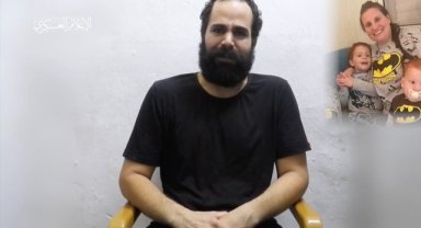 Hamas, İsrail bombardımanında ailesi ölen Gazze'deki İsrailli esirin görüntülerini paylaştı