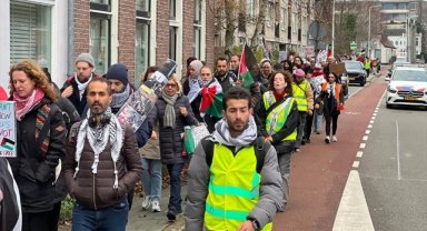 Hollandalılar Filistin'e destek için Uluslararası Ceza Mahkemesi'ne yürüdü