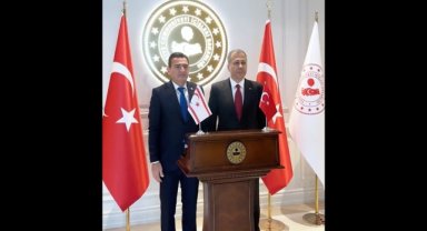 İçişleri Bakanı Yerlikaya, KKTC İçişleri Bakanı Oğuz ile görüştü