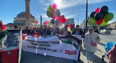 İsrail'in Gazze'ye yönelik saldırıları Sivas'ta protesto edildi