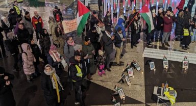 İsveç'te Filistin'de öldürülen gazeteciler için gösteri düzenlendi