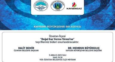 Kayseri'nin iki ilçesine yarın doğal gaz geliyor