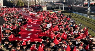 Kayseri'de "Filistin'e Destek İçin Yürüyoruz" mitingi düzenlendi