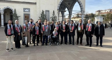 Kırıkkale'de AK Parti'li gençler ve engelliler İsrail'i protesto etti