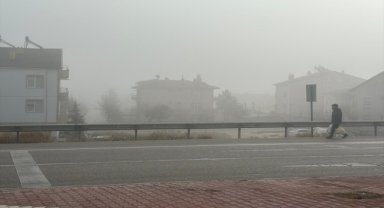 Konya'da sis etkili oldu