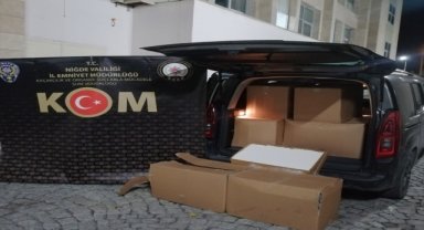 Niğde'de 850 bin dolu makaron ele geçirildi