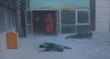 Yozgat'ta "Oksijen tüpü patlaması" tatbikatı yapıldı