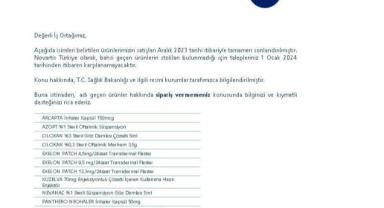 14 ilaç artık Türkiye’de satılmayacak