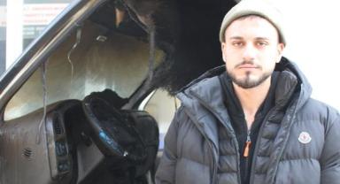 Aracı yanan esnaf: “5 işçi bu arabanın sayesinde ekmek yiyor, zararımız karşılansın”