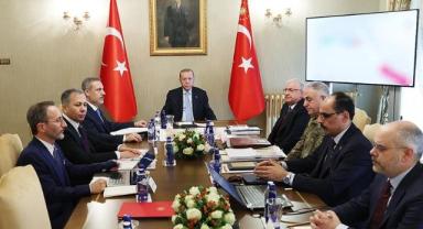 Cumhurbaşkanı Erdoğan başkanlığında güvenlik toplantısı yapıldı