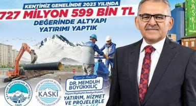 KASKİ 2023 yılında 727 Milyon TL'lik yatırım yaptı!