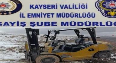 Kayseri'de çalınan 2 forklift bulundu: Yakalanan şüpheli tutuklandı