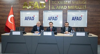 Kayseri'de İl Afet ve Acil Durum Koordinasyon Toplantısı düzenlendi