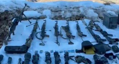 Pençe-Kilit Operasyonu bölgesinde teröristlere ait silahlar ve mühimmat ele geçirildi