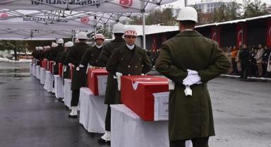 Pençe-Kilit şehitleri Şırnak'taki törenle memleketlerine uğurlandı