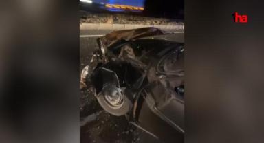 Özvatan’da traktör ile otomobil çarpıştı