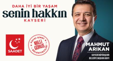 SP Büyükşehir Belediye Başkan Adayı Arıkan, “Gönül Dağı projesi, Kayseri’yi daha yaşanabilir hale getirebilecek muhteşem bir proje”