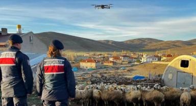Kayseri'de kaybolan 150 küçükbaş hayvanı drone buldu
