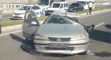 Kayseri'de feci kazada 1 kişi yaralandı