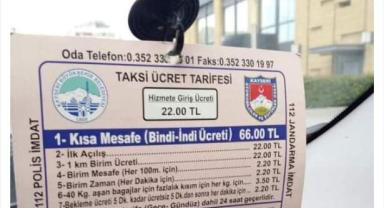 Kayseri'de hizmet gösteren taksici tarife fiyatlarına isyan etti