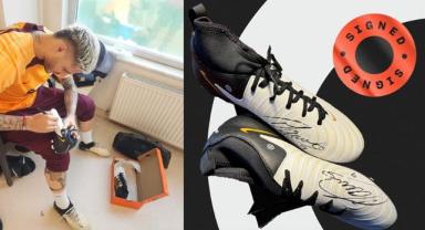 Icardi'den Galatasaray taraftarlarına imzalı krampon