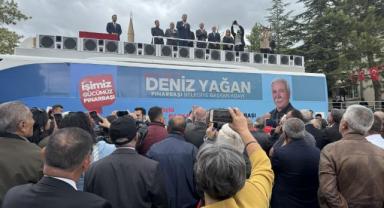 Mansur Yavaş, seçimlerin yenileneceği Pınarbaşı'nda CHP'nin adayına destek istedi