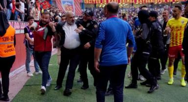 Nazon kırmızı kart gördü, Başkan Çamlı sahaya indi