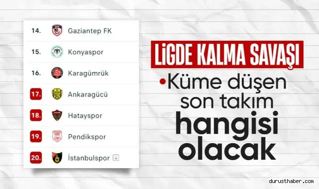 Süper Lig'de küme düşen son takım hangisi olacak? İşte adaylar...