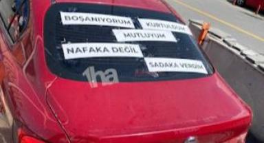 Boşanma davasına 'Boşanıyorum, kurtuldum mutluyum' yazısıyla geldi