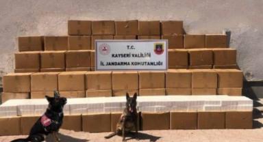 Kayseri- Ankara yolu üzerinde 6 bin 150 karton kaçak sigara ele geçirildi