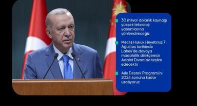 Cumhurbaşkanı Erdoğan: iş dünyamıza destek vermeyi sürdüreceğiz