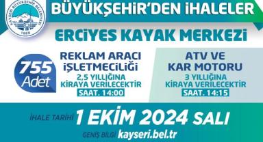 Erciyes Kayak Merkezi’ndeki Atv ve Kar Motoru alanı ihale edilecek